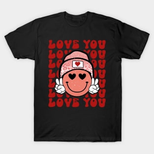 Groovy Face Love, Mom-my Funny Valentines Day Family Feb 14 T-Shirt